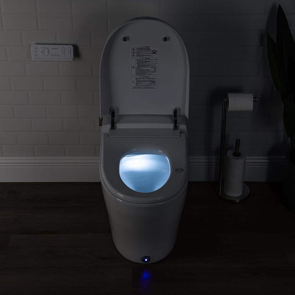 Casta Diva CD-Y070 Smart Tankless Bidet Toilet, Elongated, White, 1.28GPF