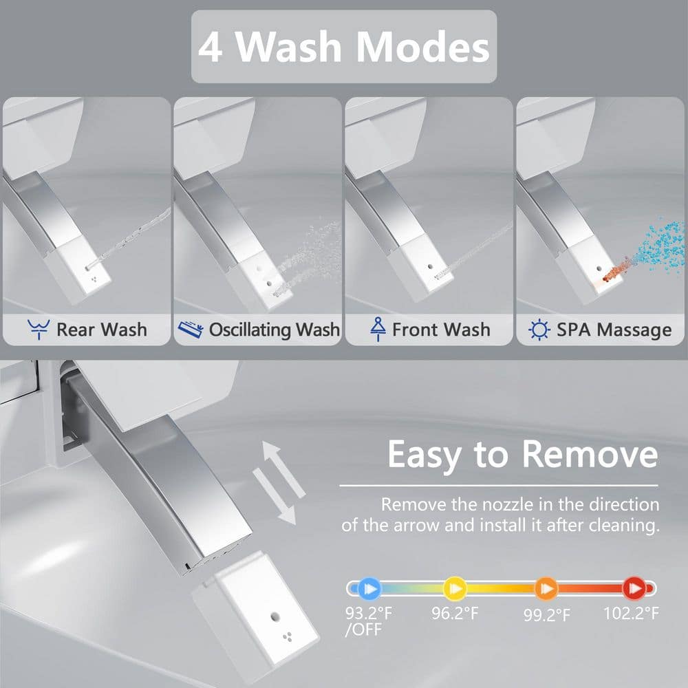 Casta Diva Elongated Electric Bidet Toilet with Auto Functions