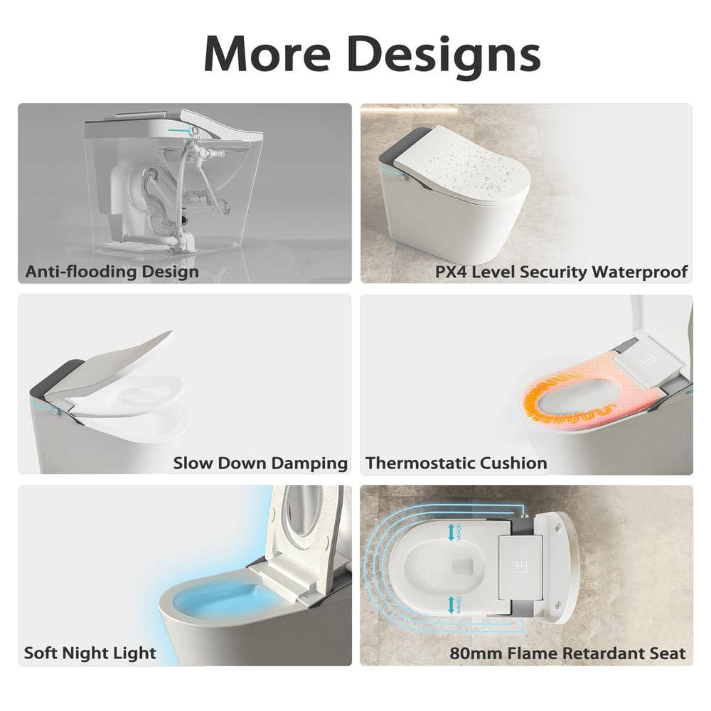 CATALINA 1.28GPF Smart Bidet Toilet with Heated Seat and LED Display