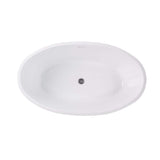 Vanity Art Chartres 59 in. Acrylic Flatbottom Freestanding Bathtub in White