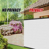 COLOURTREE 4 ft. x 200 ft. White Privacy Fence Screen HDPE Mesh Windscreen with Reinforced Grommets for Garden Fence (Custom Size)