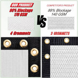 COLOURTREE 4 ft. x 200 ft. White Privacy Fence Screen HDPE Mesh Windscreen with Reinforced Grommets for Garden Fence (Custom Size)