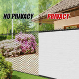 COLOURTREE 4 ft. x 92 ft. White Privacy Fence Screen HDPE Mesh Windscreen with Reinforced Grommets for Garden Fence (Custom Size)