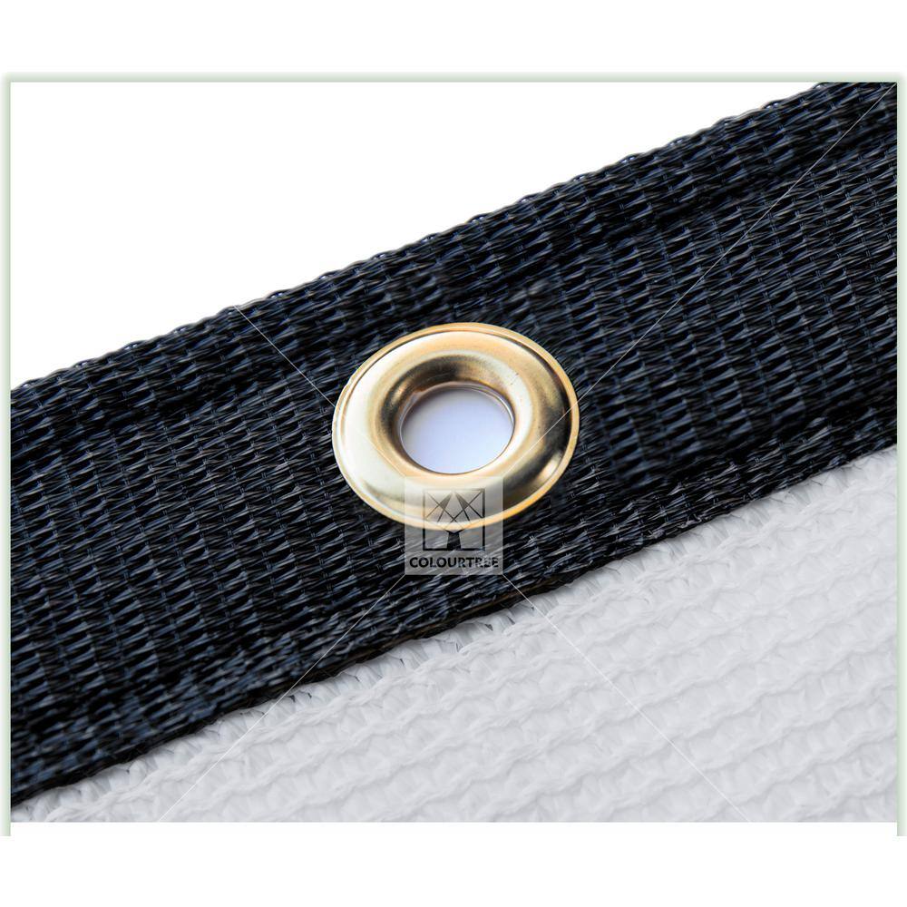 COLOURTREE 4 ft. x 92 ft. White Privacy Fence Screen HDPE Mesh Windscreen with Reinforced Grommets for Garden Fence (Custom Size)