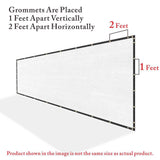 COLOURTREE 8 ft. x 25 ft. White Privacy Fence Screen Mesh Fabric Cover Windscreen with Reinforced Grommets for Garden Fence