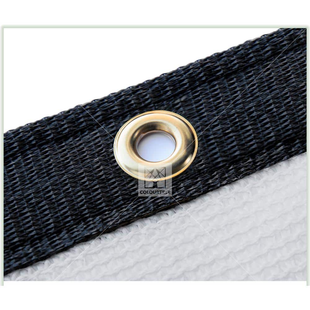 COLOURTREE 8 ft. x 25 ft. White Privacy Fence Screen Mesh Fabric Cover Windscreen with Reinforced Grommets for Garden Fence