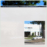 COLOURTREE 8 ft. x 25 ft. White Privacy Fence Screen Mesh Fabric Cover Windscreen with Reinforced Grommets for Garden Fence
