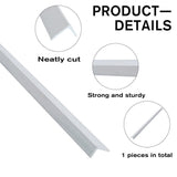 48 in. x 1-1/5 in. x 1/8 in. FRP Angle Steel Fence Post, White, (4 pack)