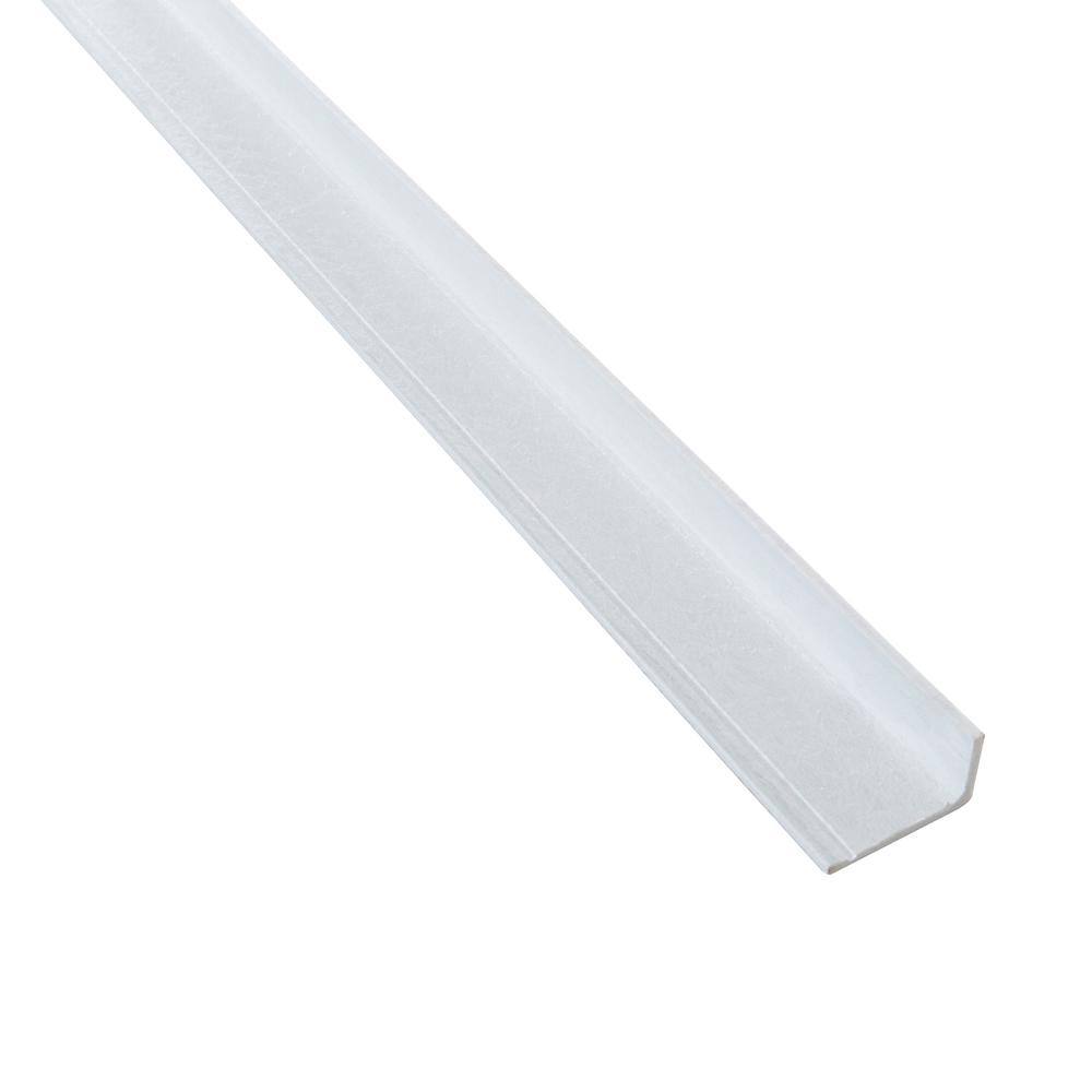 96 in. x 1-1/5 in. x 1/8 in. FRP Composite Angle Steel Fence Post���White