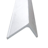 96 in. x 1-1/5 in. x 1/8 in. FRP Angle Steel Fence Post, White, (4 pack)