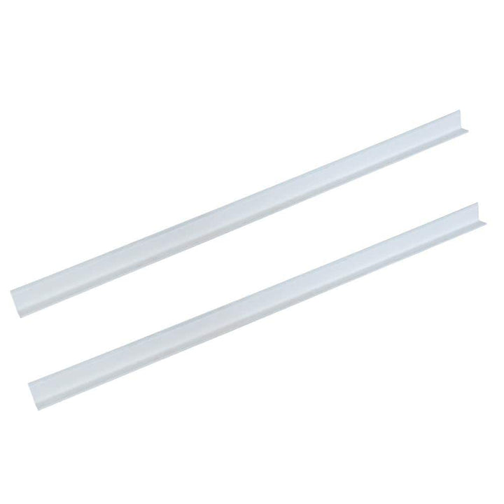 96 in. x 1-1/5 in. x 1/8 in. FRP Angle Steel Fence Post, White, (4 pack)