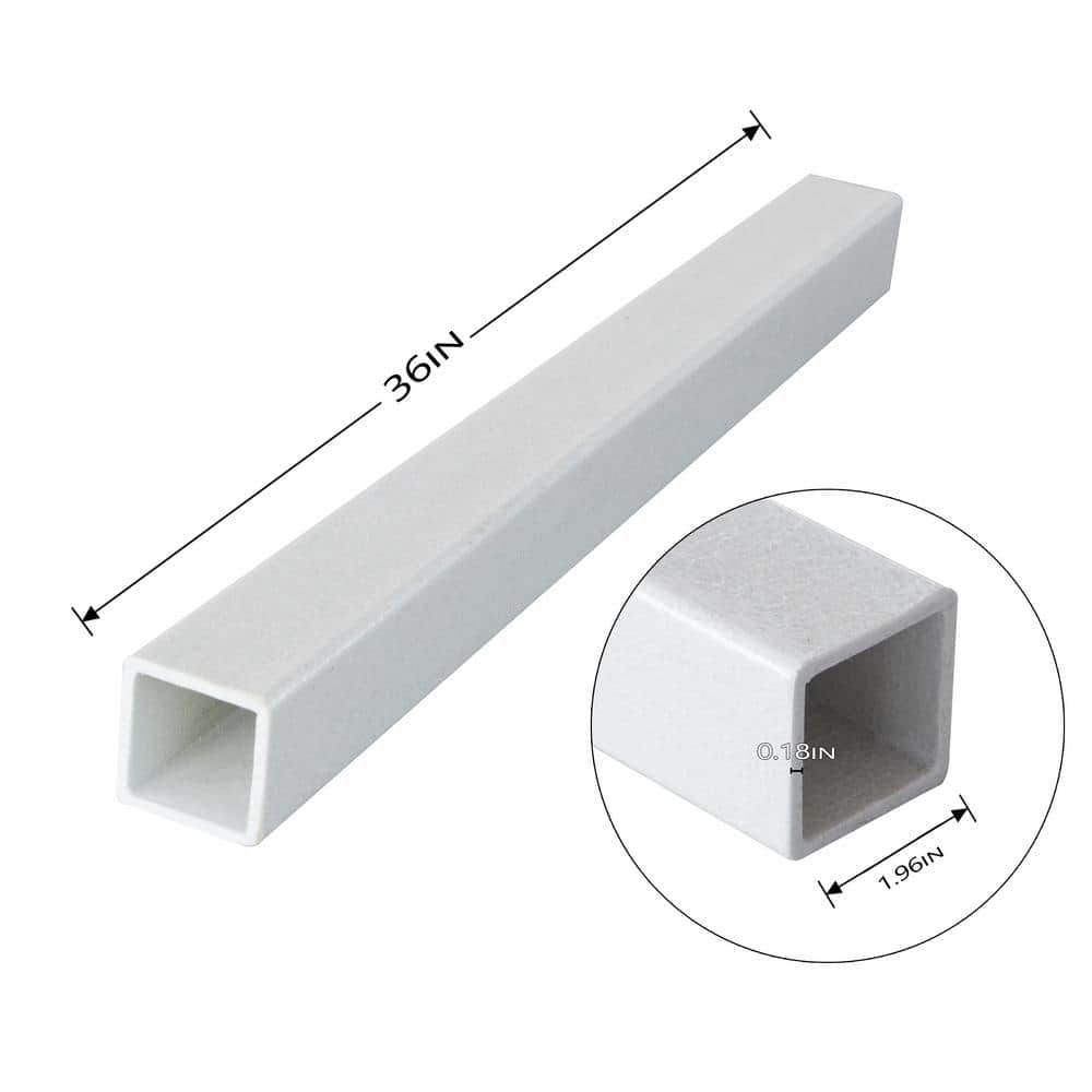 36 in. x 2 in. x 1/5 in. FRP Composite Square Tube Fence Post