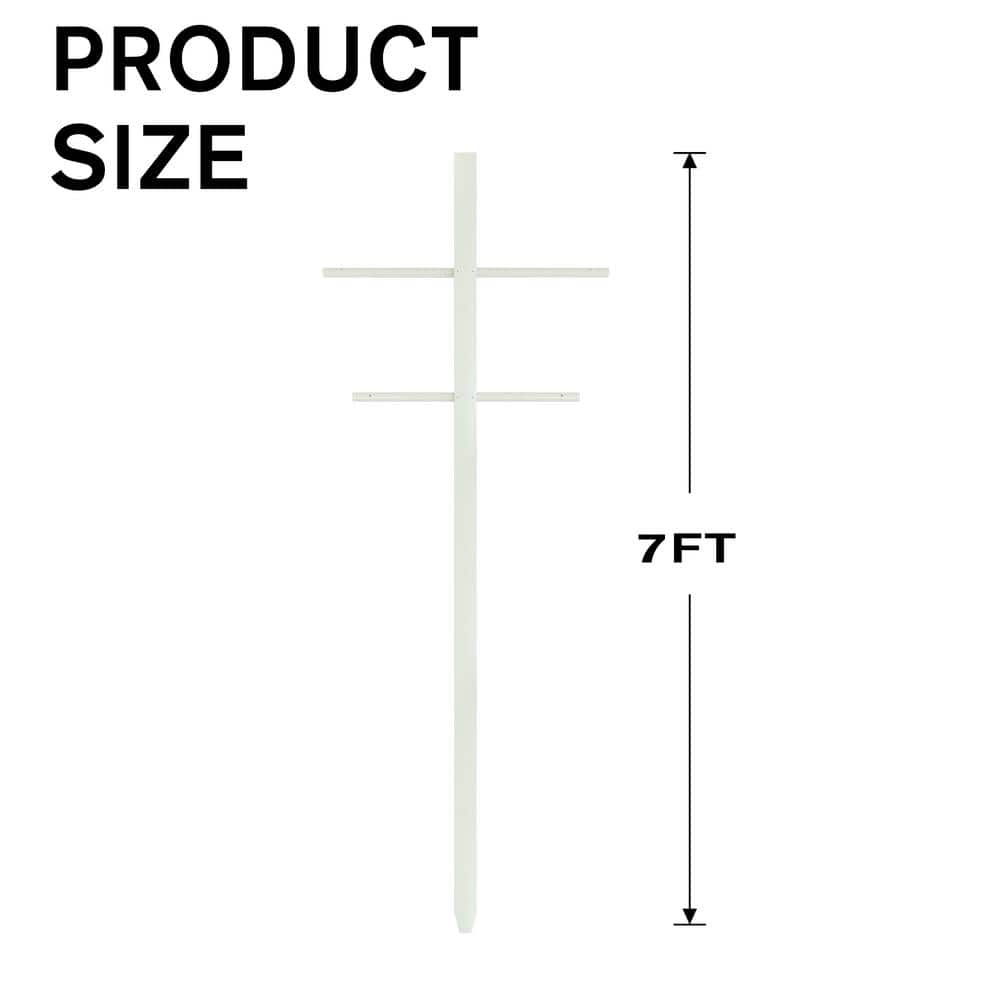 84 in. x 2 in. x 2 in. Fiberglass T Profile Fence Post For Corner / Line���2 pack