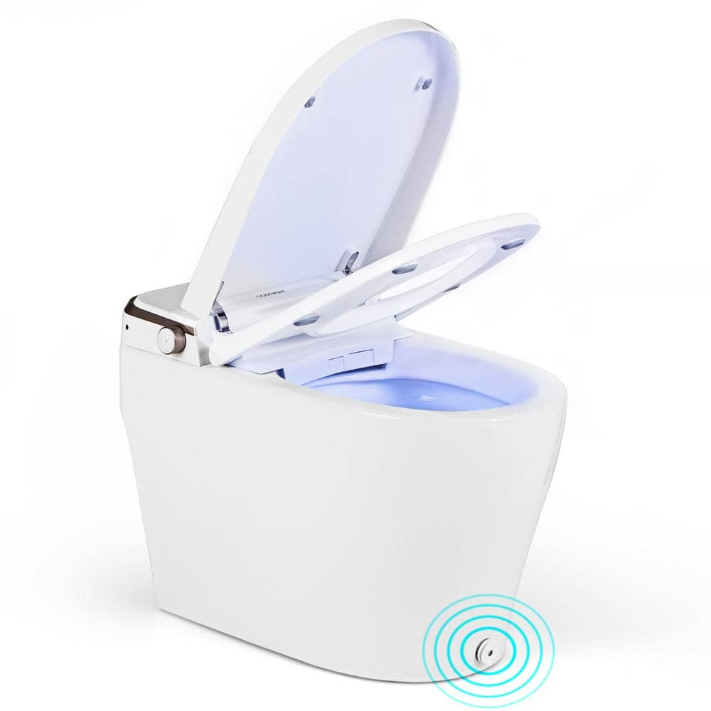 Costway Smart Elongated Bidet Toilet with 4-Level Heating & Auto Functions