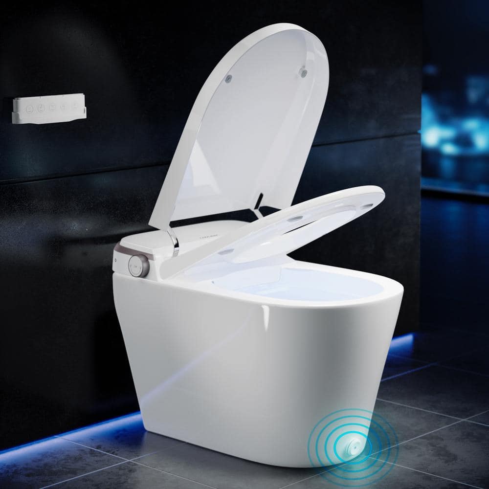 Costway Smart Elongated Bidet Toilet with 4-Level Heating & Auto Functions