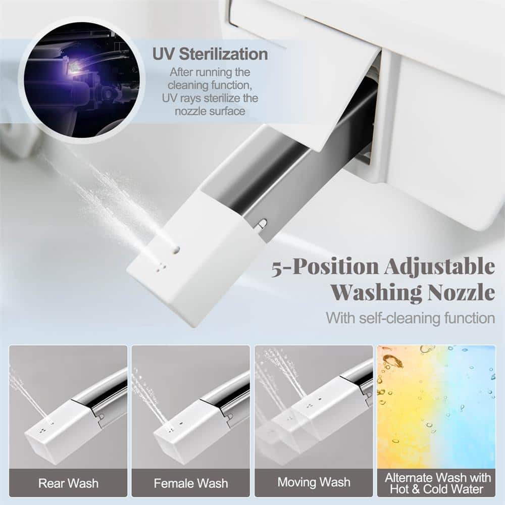 Costway Smart Toilet Round Bidet with 1000 Gram MaP Flushing Score