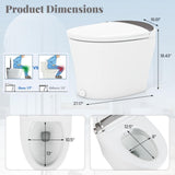 Costway Smart Toilet Round Bidet with 1000 Gram MaP Flushing Score