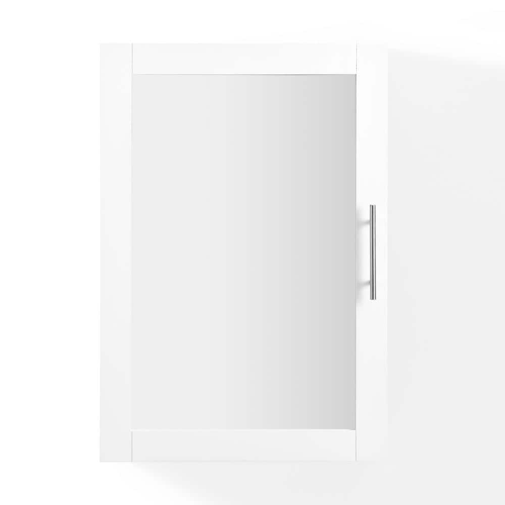 CROSLEY FURNITURE Savannah 18 in. x 26 in. x 6 in. Surface-Mounted Mirrored Medicine Cabinet in White