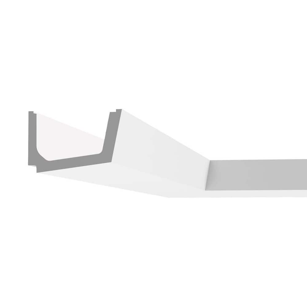 ORAC DECOR 4-3/8 in. x 2-3/4 in. x 78-3/4 in. Primed White Plain Polyurethane Crown Moulding