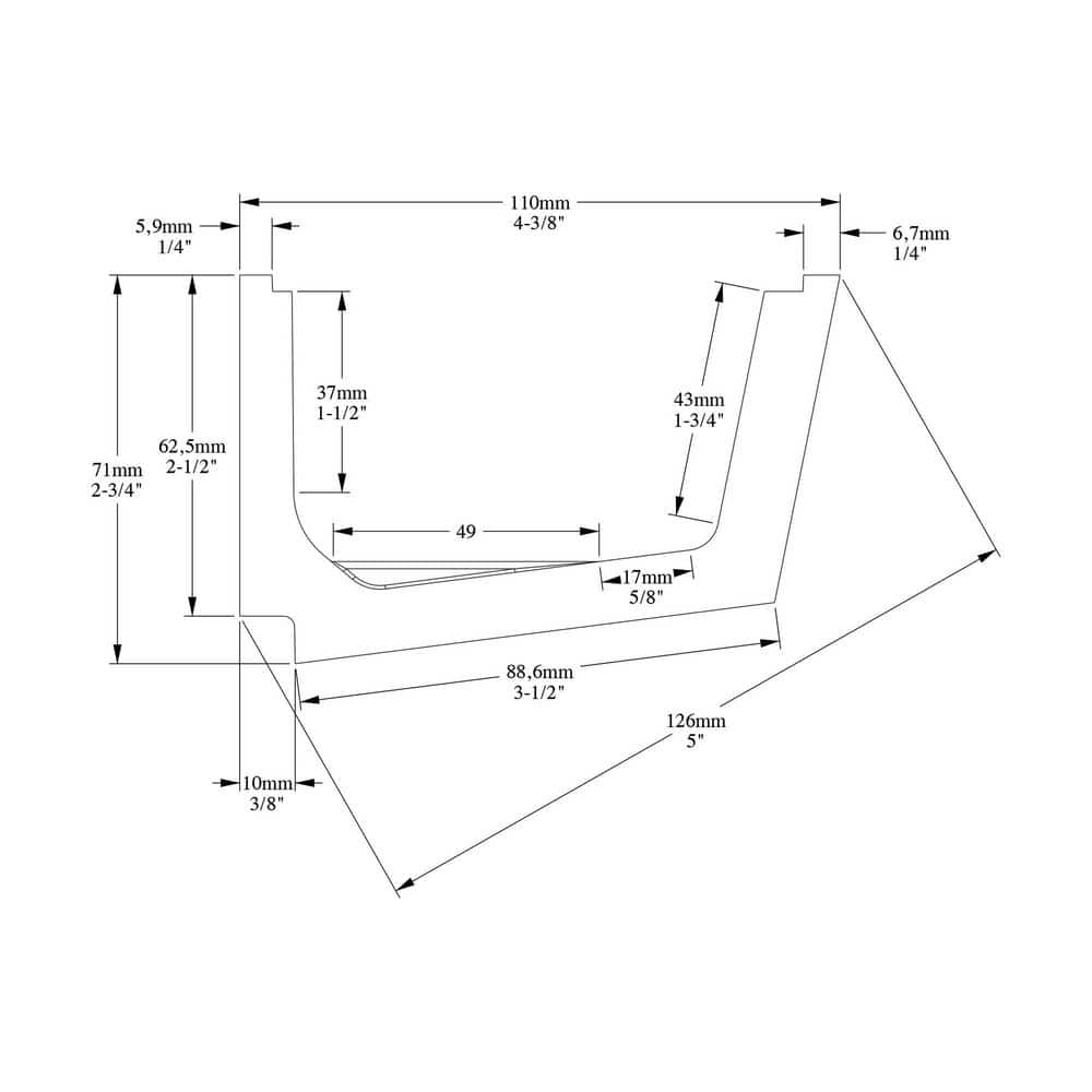 ORAC DECOR 4-3/8 in. x 2-3/4 in. x 78-3/4 in. Primed White Plain Polyurethane Crown Moulding