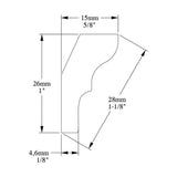 ORAC DECOR 5/8 in. x 1 in. x 78-3/4 in. Primed White Plain Polystyrene Crown Moulding (9-Pack)