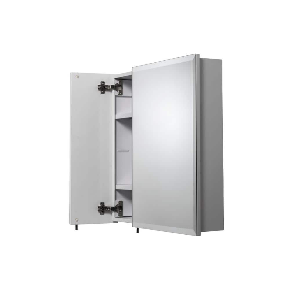 Croydex 24 in. W x 24 in. H x 5 in. D Frameless Bi-View Surface-Mount Medicine Cabinet with Easy Hang System in White