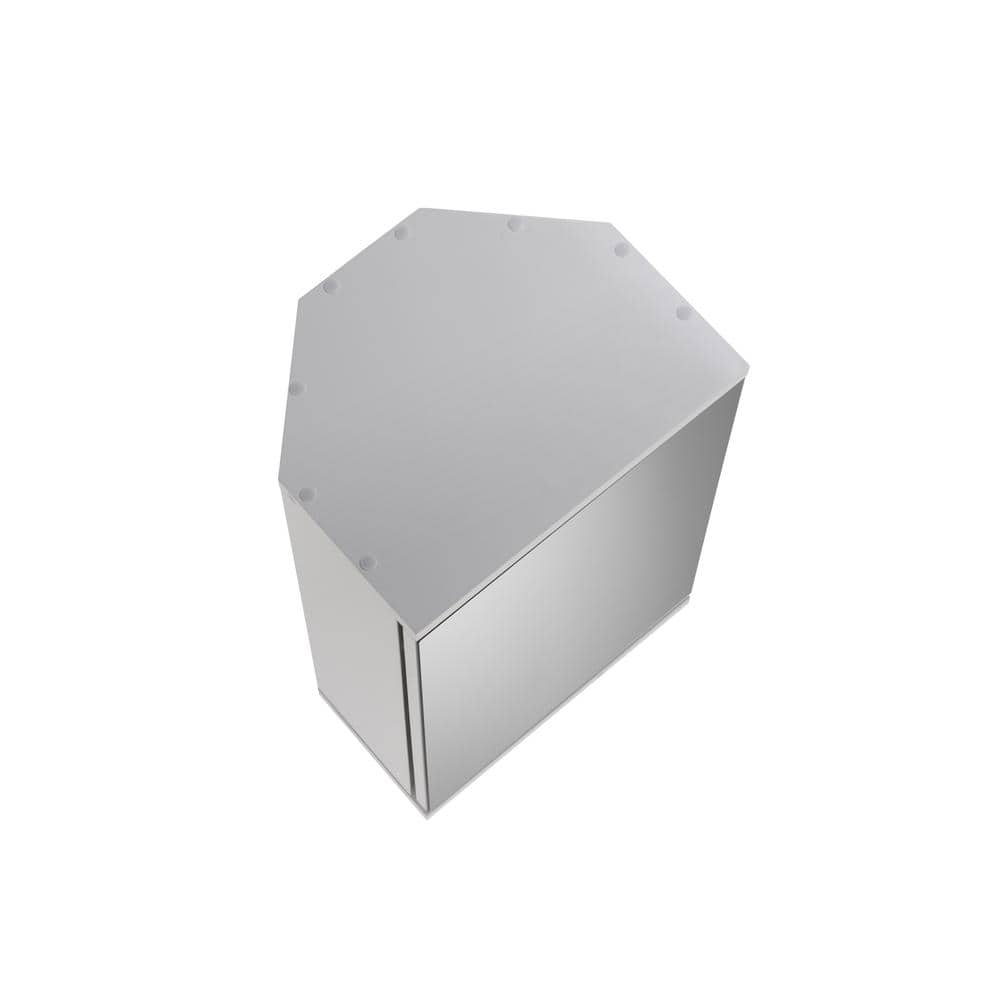 Croydex Simplicity 11.81 in (W) x 19.69 in. (H) Framed Surface Mount Corner Bathroom Medicine Cabinet in White