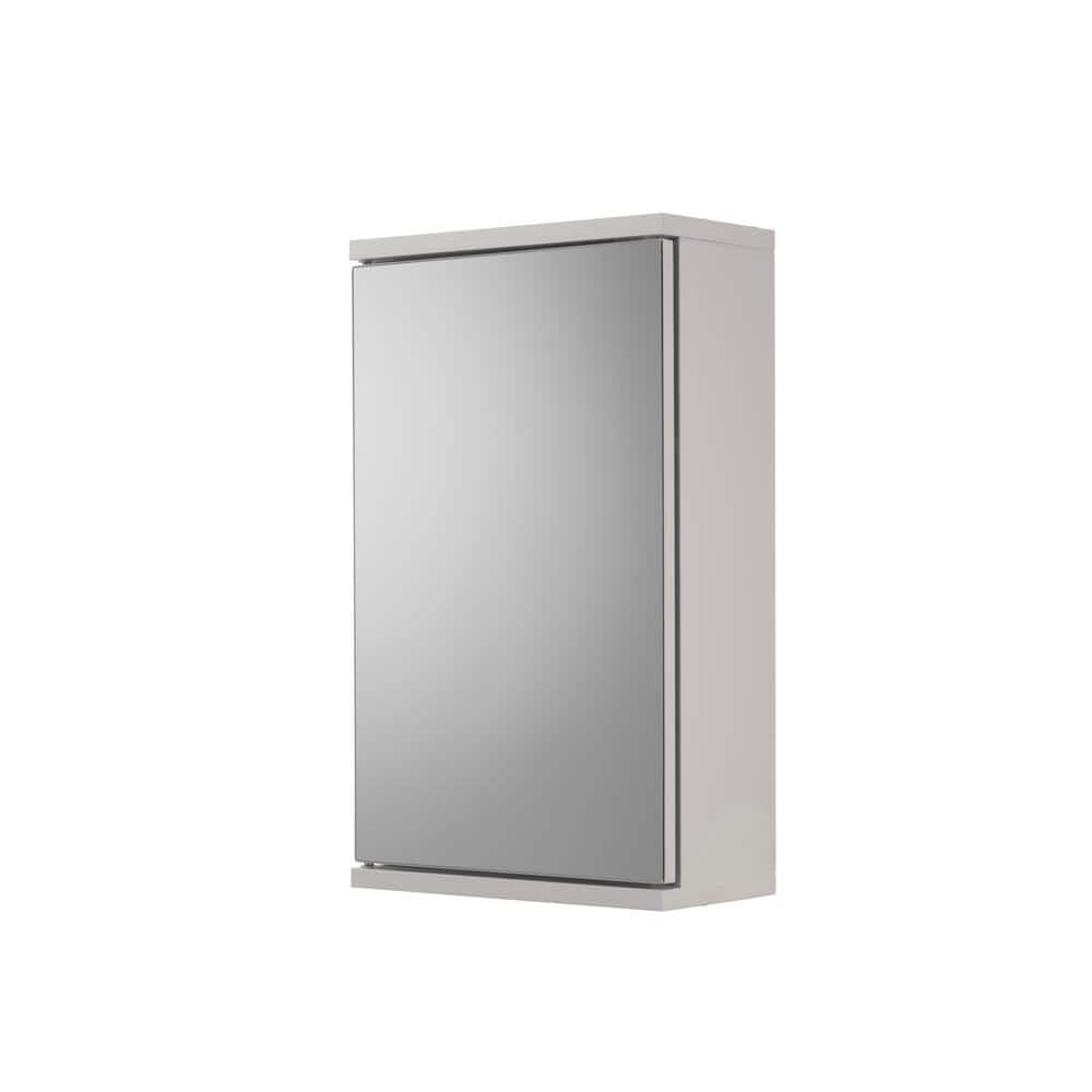 Croydex Simplicity 11.81 in (W) x 19.69 in. (H) Framed Surface Mount Corner Bathroom Medicine Cabinet in White