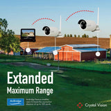 Crystal Vision 3MP AI-Powered Bullet Type Camera with 15 ft. Power Extension Cable (CVT-30WB)