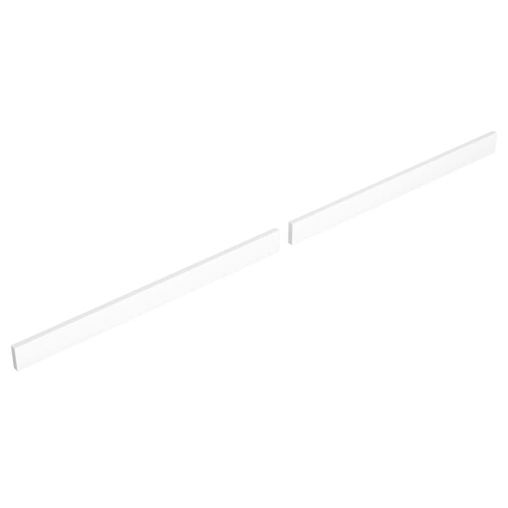 Wyndham Collection 72 in. Cultured Marble Backsplash in White | Durable Bathroom Accessory
