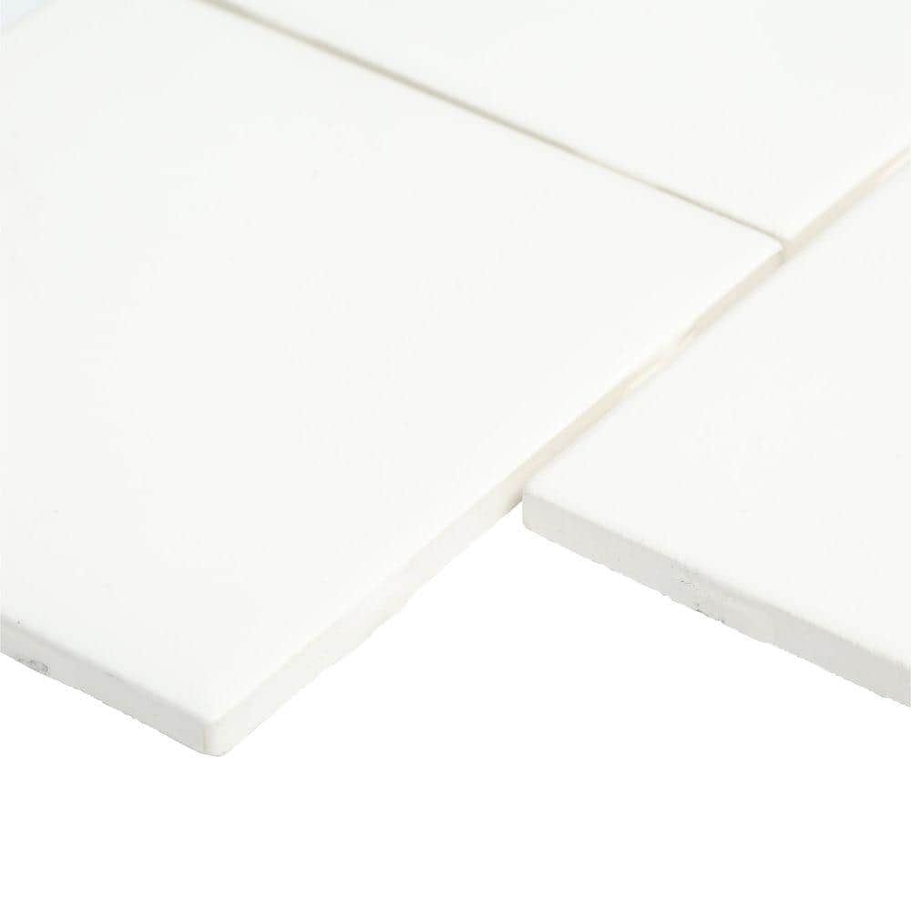Daltile Semi-Gloss White 4-1/4 in. x 4-1/4 in. Ceramic Wall Tile (12.5 sq. ft. / case)