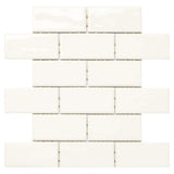 Marazzi LuxeCraft 12 in. x 12 in. x 6.35 mm White Brick Joint Ceramic Mosaic Tile (0.83 sq. ft. / piece)