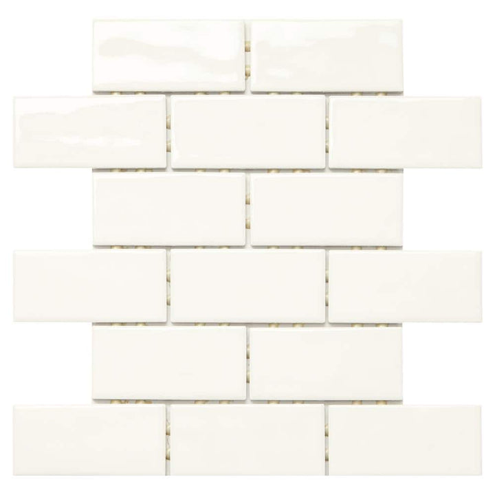 Marazzi LuxeCraft 12 in. x 12 in. x 6.35 mm White Brick Joint Ceramic Mosaic Tile (0.83 sq. ft. / piece)
