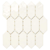 Marazzi LuxeCraft 11 in. x 12 in. x 6.35 mm White Ceramic Picket Mosaic Wall Tile (0.73 sq. ft. per piece)