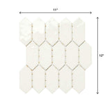 Marazzi LuxeCraft 11 in. x 12 in. x 6.35 mm White Ceramic Picket Mosaic Wall Tile (0.73 sq. ft. per piece)