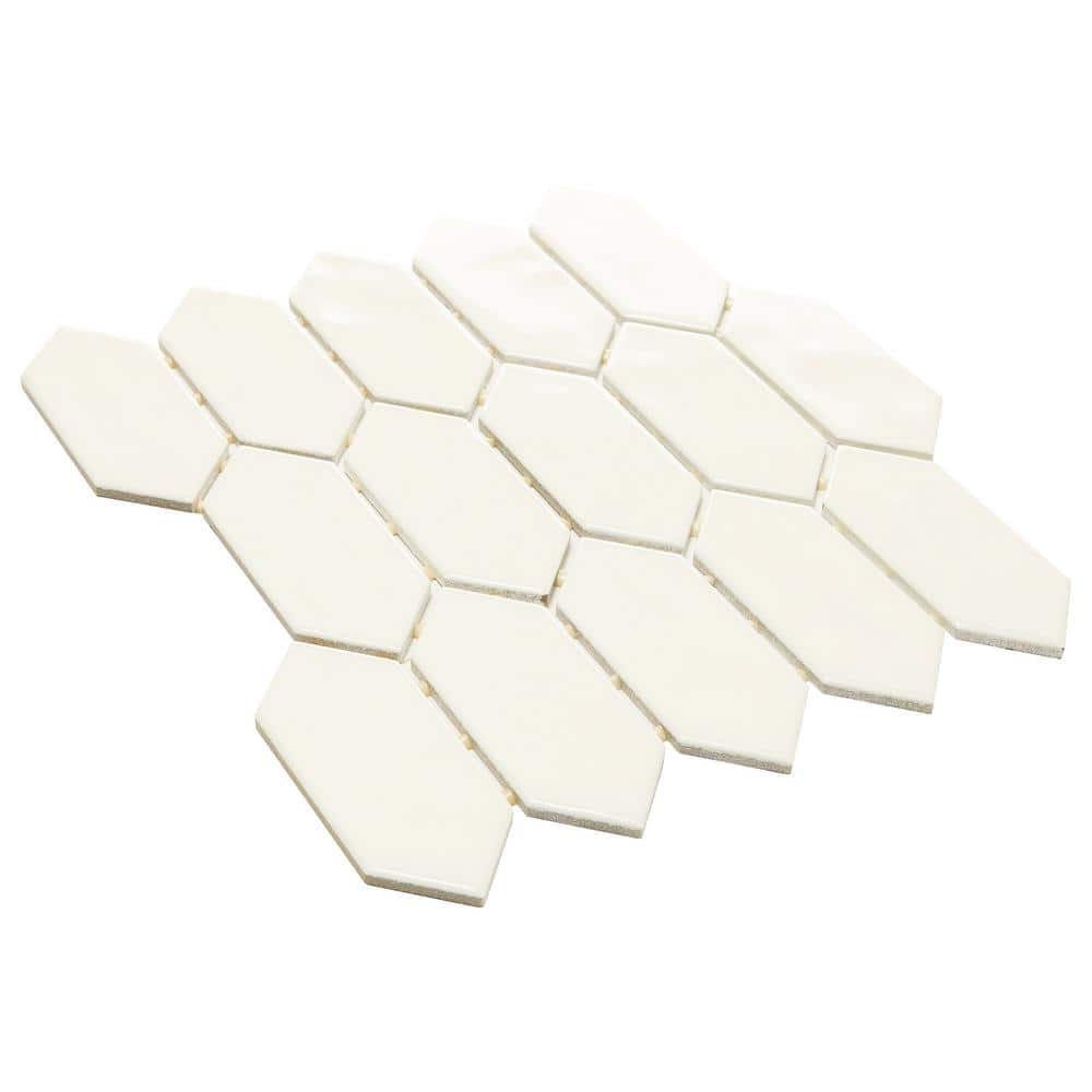 Marazzi LuxeCraft 11 in. x 12 in. x 6.35 mm White Ceramic Picket Mosaic Wall Tile (0.73 sq. ft. per piece)
