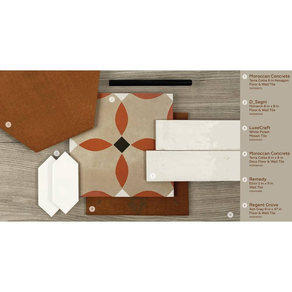 LuxeCraft White 11 in. x 12 in. Glazed Ceramic Picket Mosaic Tile (8.76 sq. ft./Case)