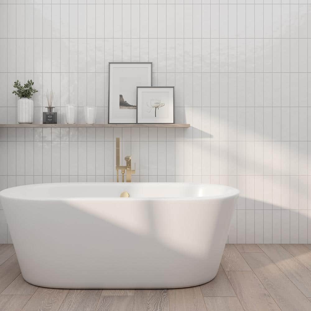 Marazzi LuxeCraft White 3 in. x 12 in. Glazed Ceramic Subway Wall Tile (12 sq. ft. per Case)