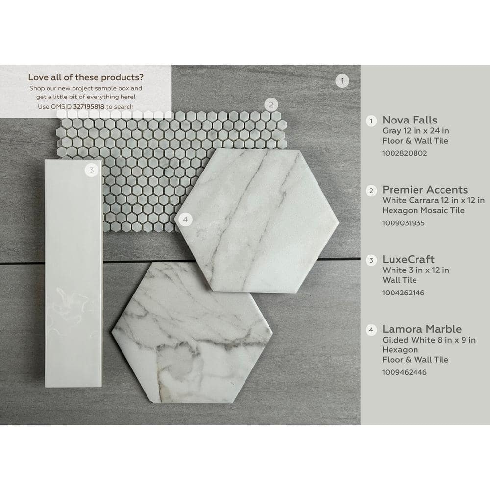 Marazzi LuxeCraft White 3 in. x 12 in. Glazed Ceramic Subway Wall Tile (12 sq. ft. per Case)