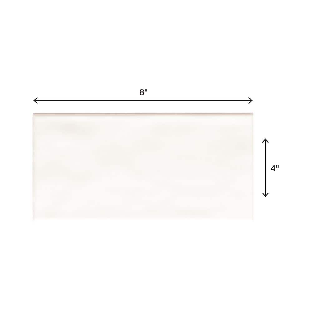 Marazzi LuxeCraft White 4 in. x 8 in. Glazed Ceramic Subway Wall Tile (10.5 sq. ft. / case)