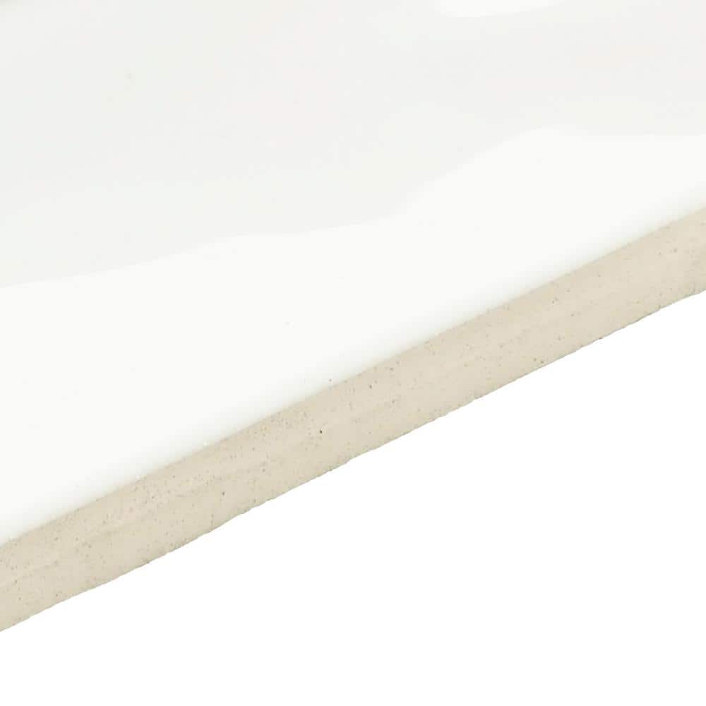 LuxeCraft White 2 in. x 8 in. Glazed Ceramic Subway Wall Tile (10.16 sq. ft./case)