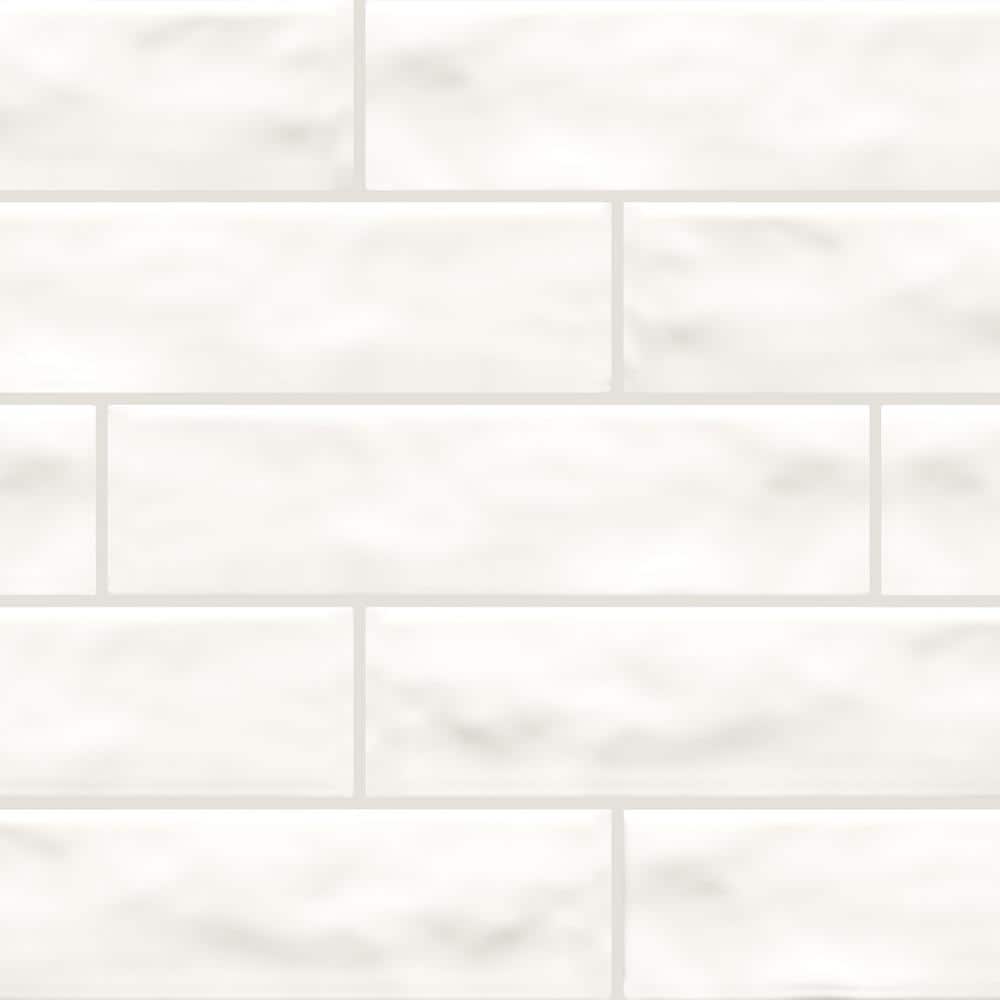 LuxeCraft White 2 in. x 8 in. Glazed Ceramic Subway Wall Tile (10.16 sq. ft./case)