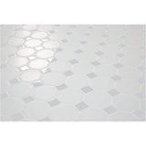 Daltile Prologue Matte White 12 in. x 12 in. x 6 mm Glazed Ceramic Octagon/Dot Mosaic Floor and Wall Tile (1 sq. ft. per piece)