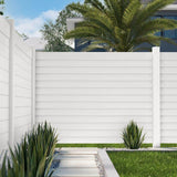 Louvered 6 in. x 6 in. White Vinyl Pyramid Fence Post Top