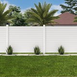 Louvered 6 in. x 6 in. White Vinyl New England Fence Post Top