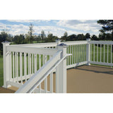 White Aluminum Offset ADA Hand Rail Bracket