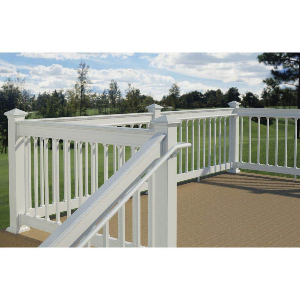 White ADA Hand Rail End Cap
