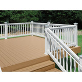 White ADA Aluminum Straight Hand Rail Wall Mount