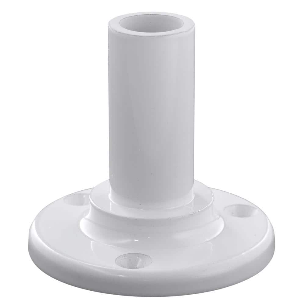 White ADA Aluminum Straight Hand Rail Wall Mount