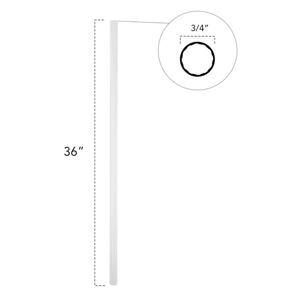Deckorators 3/4 in. x 3/4 in. x 36 in. White Aluminum Round Classic Baluster (10-Pack)
